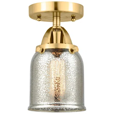 Innovations Lighting Nouveau 2 Bell 5" Led Semi-flush Mount - Satin Gold - Silver Plated Me
