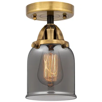 Innovations Lighting Nouveau 2 Bell 5" Semi-flush Mount - Black Antique Brass - Plated Smok