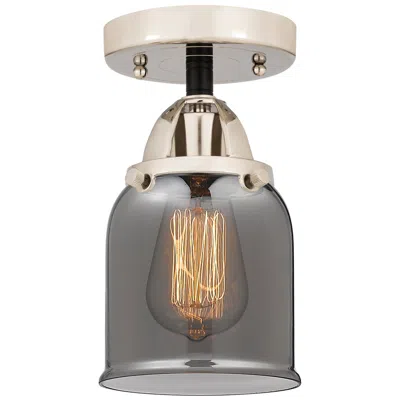 Innovations Lighting Nouveau 2 Bell 5" Semi-flush Mount - Black Polished Nickel - Plated Sm