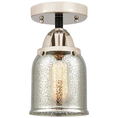 Innovations Lighting Nouveau 2 Bell 5" Semi-flush Mount - Black Polished Nickel - Silver Me