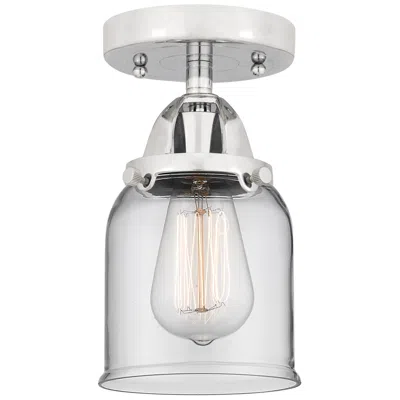 Innovations Lighting Nouveau 2 Bell 5" Semi-flush Mount - Polished Chrome - Clear Shade