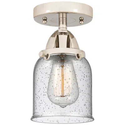 Innovations Lighting Nouveau 2 Bell 5" Semi-flush Mount - Polished Nickel - Seedy Shade