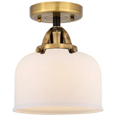 Innovations Lighting Nouveau 2 Bell 8" Led Semi-flush Mount - Black Antique Brass - Matte W