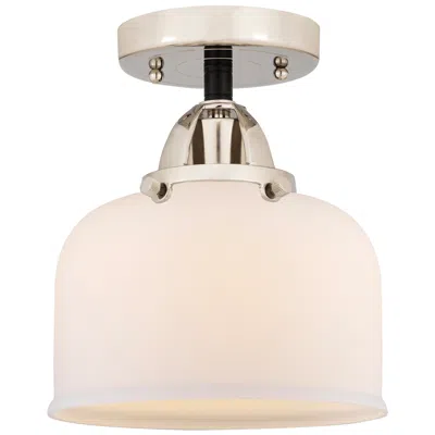 Innovations Lighting Nouveau 2 Bell 8" Led Semi-flush Mount - Black Polished Nickel - White