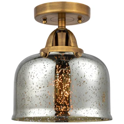 Innovations Lighting Nouveau 2 Bell 8" Led Semi-flush Mount - Brass - Silver Plated Mercury