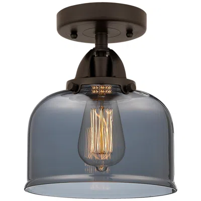Innovations Lighting Nouveau 2 Bell 8" Led Semi-flush Mount - Oil Rubbed Bronze - Plated Sm