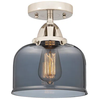 Innovations Lighting Nouveau 2 Bell 8" Led Semi-flush Mount - Polished Nickel - Plated Smok