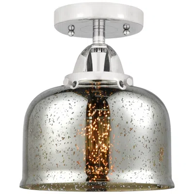 Innovations Lighting Nouveau 2 Bell 8" Semi-flush Mount - Chrome - Silver Plated Mercury