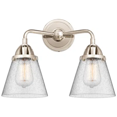 Innovations Lighting Nouveau 2 Cone 6" 2 Light 14" Led Bath Light - Polished Nickel -