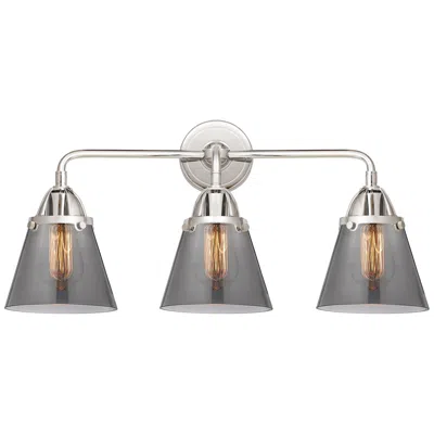 Innovations Lighting Nouveau 2 Cone 6" 3 Light 24" Bath Light - Polished Chrome - Smok