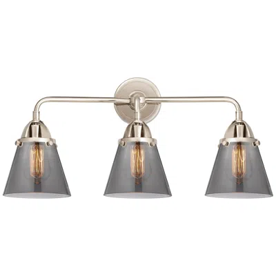 Innovations Lighting Nouveau 2 Cone 6" 3 Light 24" Led Bath Light - Polished Nickel -