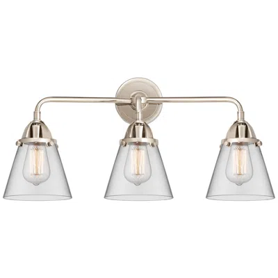 Innovations Lighting Nouveau 2 Cone 6" 3 Light 24" Led Bath Light - Polished Nickel -