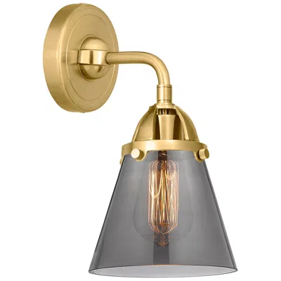 Innovations Lighting Nouveau 2 Cone 6" Incandescent Sconce - Gold Finish - Plated Smoke Sha