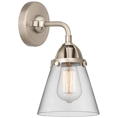 Innovations Lighting Nouveau 2 Cone 6" Incandescent Sconce - Nickel Finish - Clear Shade