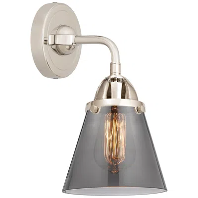 Innovations Lighting Nouveau 2 Cone 6" Incandescent Sconce - Nickel Finish - Plated Smoke S