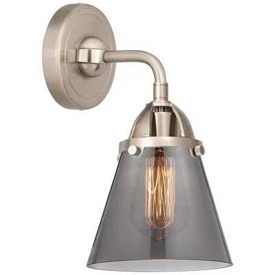 Innovations Lighting Nouveau 2 Cone 6" Incandescent Sconce - Nickel Finish - Plated Smoke S