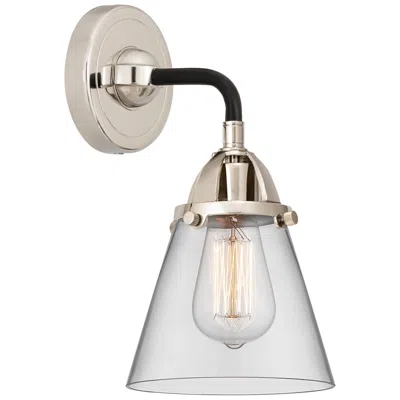 Innovations Lighting Nouveau 2 Cone 6" Led Sconce - Black Nickel Finish - Clear Shade