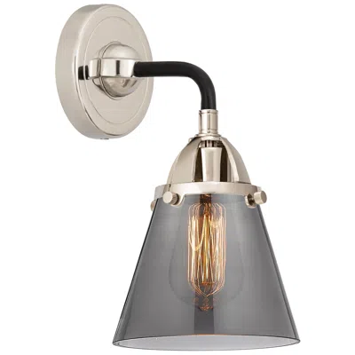 Innovations Lighting Nouveau 2 Cone 6" Led Sconce - Black Nickel Finish - Plated Smoke Shad