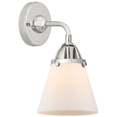 Innovations Lighting Nouveau 2 Cone 6" Led Sconce - Chrome Finish - Matte White Shade