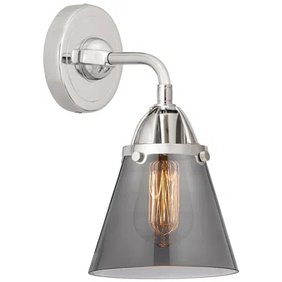 Innovations Lighting Nouveau 2 Cone 6" Led Sconce - Chrome Finish - Plated Smoke Shade