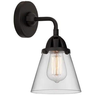 Innovations Lighting Nouveau 2 Cone 6" Led Sconce - Matte Black Finish - Clear Shade