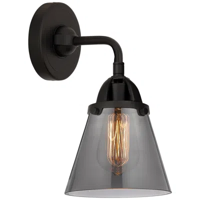 Innovations Lighting Nouveau 2 Cone 6" Led Sconce - Matte Black Finish - Plated Smoke Shade