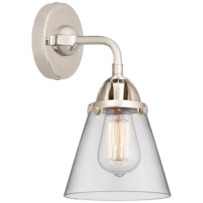 Innovations Lighting Nouveau 2 Cone 6" Led Sconce - Nickel Finish - Clear Shade