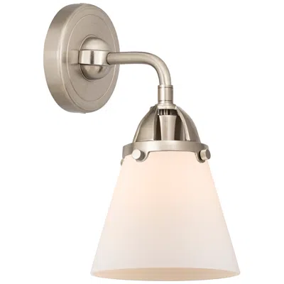 Innovations Lighting Nouveau 2 Cone 6" Led Sconce - Nickel Finish - Matte White Shade