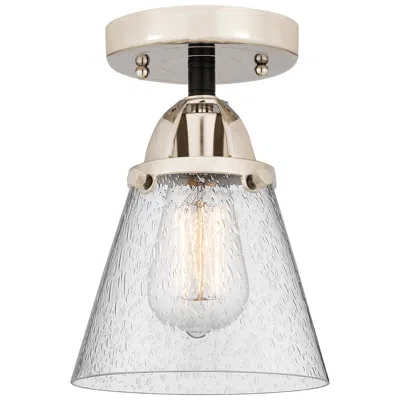 Innovations Lighting Nouveau 2 Cone 6" Led Semi-flush Mount - Black Polished Nickel - Seedy