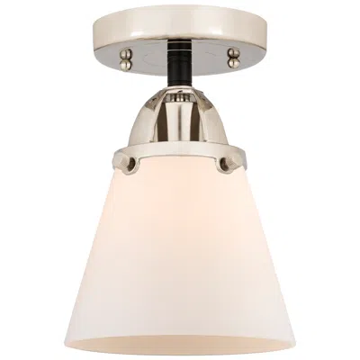 Innovations Lighting Nouveau 2 Cone 6" Led Semi-flush Mount - Black Polished Nickel - White