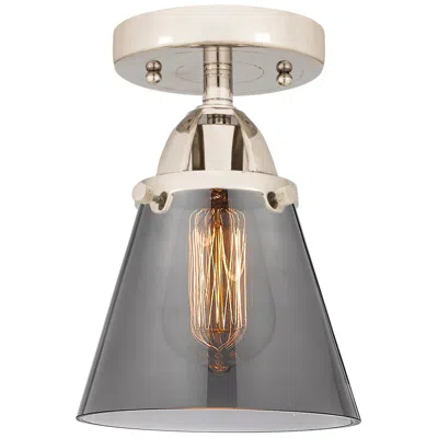 Innovations Lighting Nouveau 2 Cone 6" Led Semi-flush Mount - Polished Nickel - Plated Smok