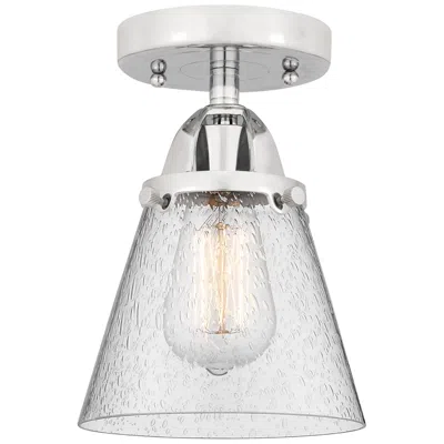 Innovations Lighting Nouveau 2 Cone 6" Semi-flush Mount - Polished Chrome - Seedy Shade