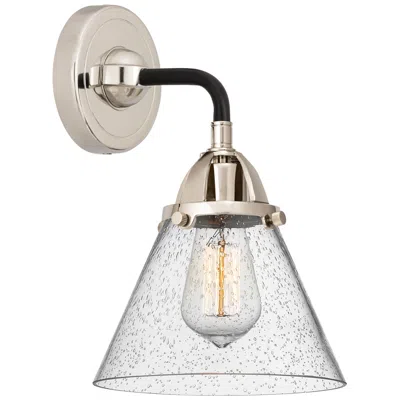 Innovations Lighting Nouveau 2 Cone 8" Incandescent Sconce - Black Nickel Finish - Seedy Sh