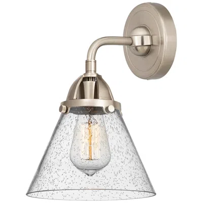 Innovations Lighting Nouveau 2 Cone 8" Led Sconce - Nickel Finish - Seedy Shade