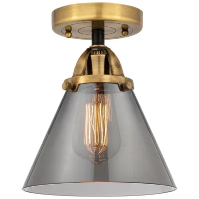 Innovations Lighting Nouveau 2 Cone 8" Led Semi-flush Mount - Black Antique Brass - Plated