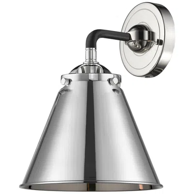 Innovations Lighting Nouveau Appalachian 9.38" High Black Nickel Sconce W/ Polished Nickel