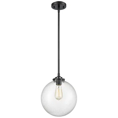 Innovations Lighting Nouveau Beacon 10" Wide Bronze Stem Hung Mini Pendant W/ Seedy Shade