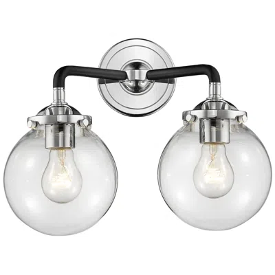 Innovations Lighting Nouveau Beacon 6" 2 Light 14" Led Bath Light - Black Nickel - Cle