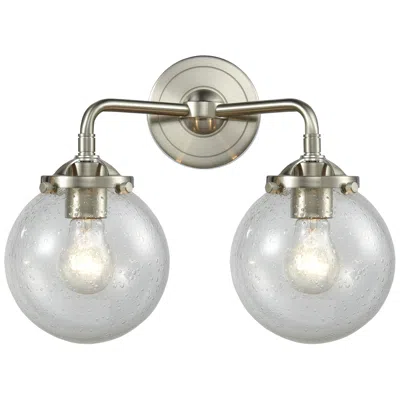 Innovations Lighting Nouveau Beacon 6" 2 Light 14" Led Bath Light - Brushed Satin Nick