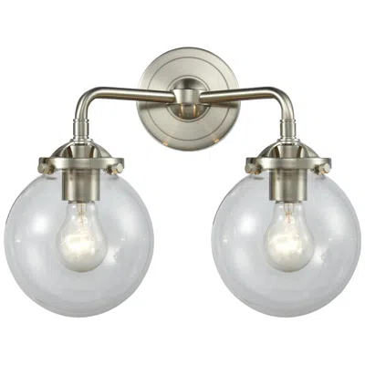 Innovations Lighting Nouveau Beacon 6" 2 Light 14" Led Bath Light - Brushed Satin Nick