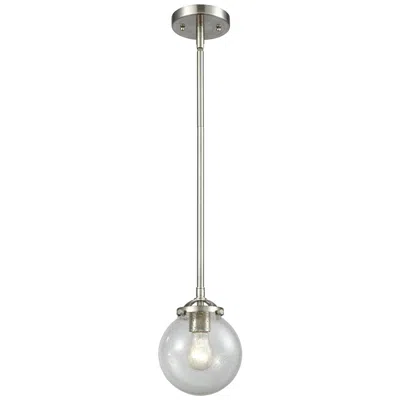 Innovations Lighting Nouveau Beacon 6" Mini Pendant - Brushed Satin Nickel - Seedy Shade