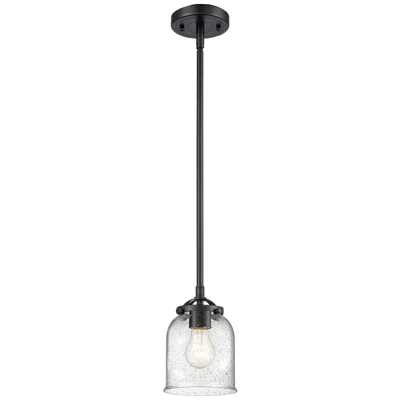 Innovations Lighting Nouveau Bell 5" Wide Bronze Stem Hung Mini Pendant W/ Seedy Shade