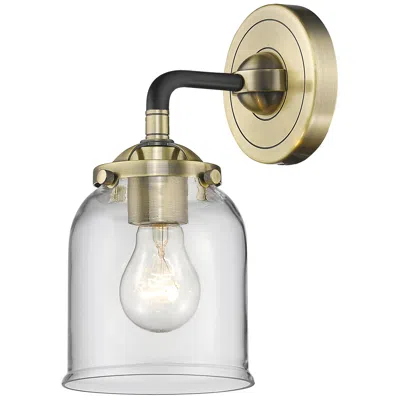 Innovations Lighting Nouveau Bell 9" High Black Brass Sconce W/ Clear Shade