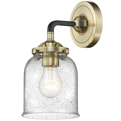 Innovations Lighting Nouveau Bell 9" High Black Brass Sconce W/ Seedy Shade