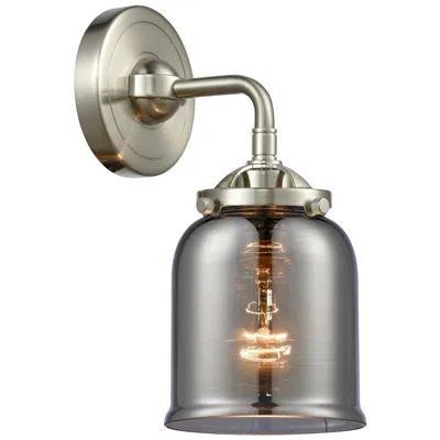 Innovations Lighting Nouveau Bell 9" High Brushed Satin Nickel Sconce W/ Plated Smoke Shade