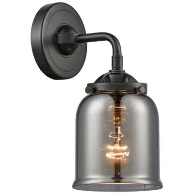 Innovations Lighting Nouveau Bell 9" High Oil Rubbed Bronze Sconce W/ Plated Smoke Shade