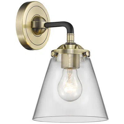 Innovations Lighting Nouveau Cone 6" Led Sconce - Black Brass Finish - Clear Shade