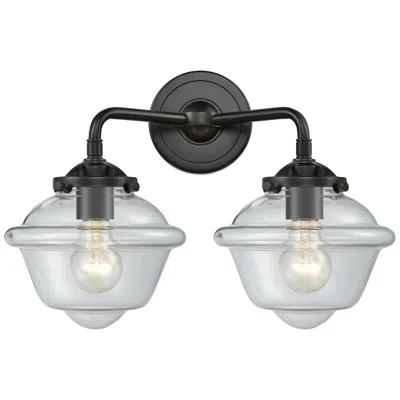 Innovations Lighting Nouveau Oxford 15.5" Wide 2 Light Bronze Bath Vanity Light W/ Clear Sh