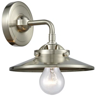 Innovations Lighting Nouveau Railroad 5.25" High Brushed Nickel Sconce W/ Brushed Nickel Sh