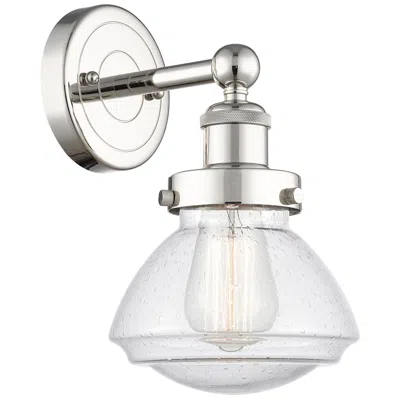 Innovations Lighting Olean 10"high Polished Nickel Sconce With Mercury Shade